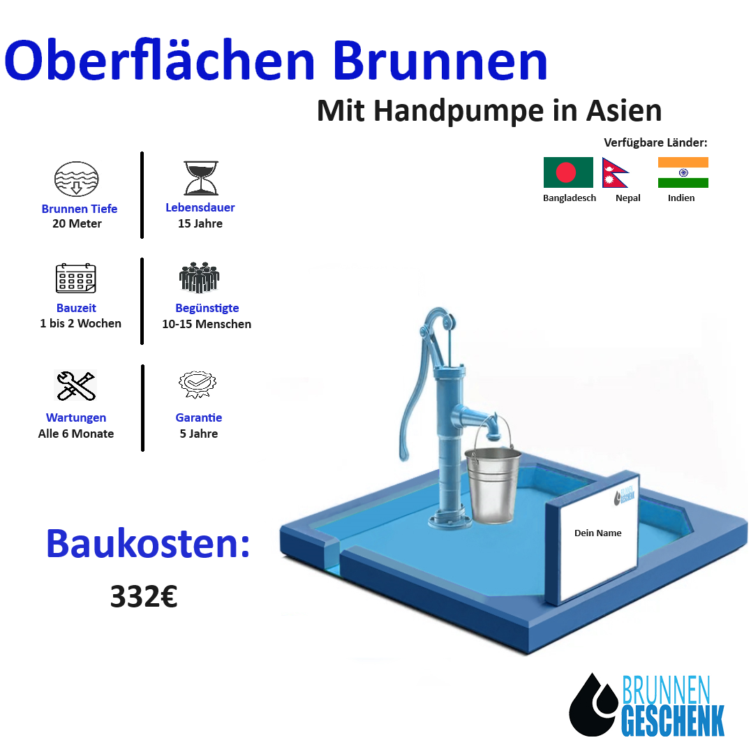 Ein Brunnen mit Handpumpe Brunnen Geschenk